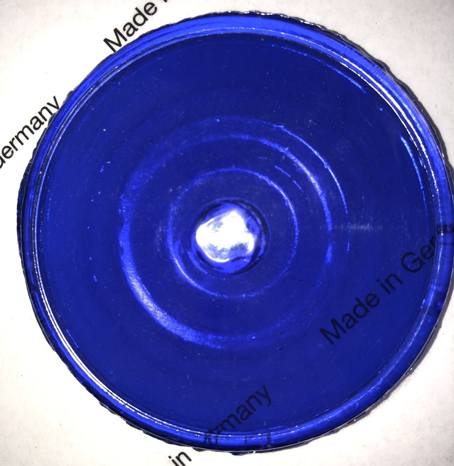 vibrant blue disc