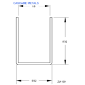 5/32 channel came zinc