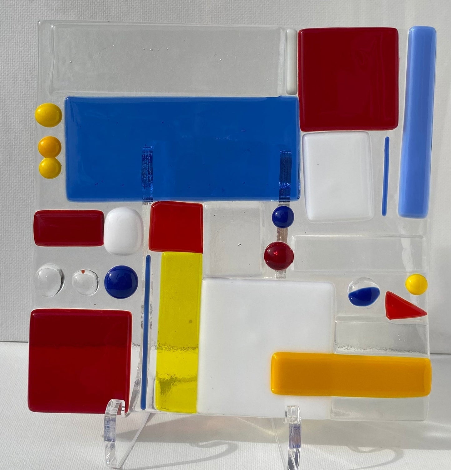 6" plate Fused glass, May 23, 2-4:00